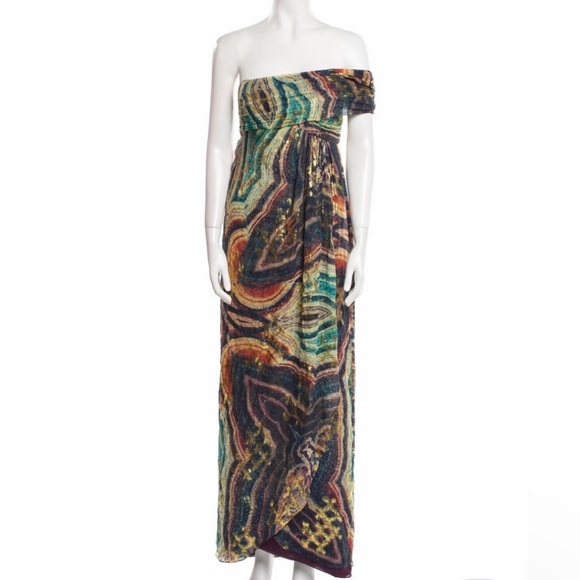 Nicole Miller Dresses & Skirts - Nicole Miller Multicolor Off-Shoulder Maxi Dress